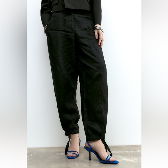 Zara STRAPPY HEELED SANDALS. Blue. Size 6.5. New with Tags. - Picture 4 of 8